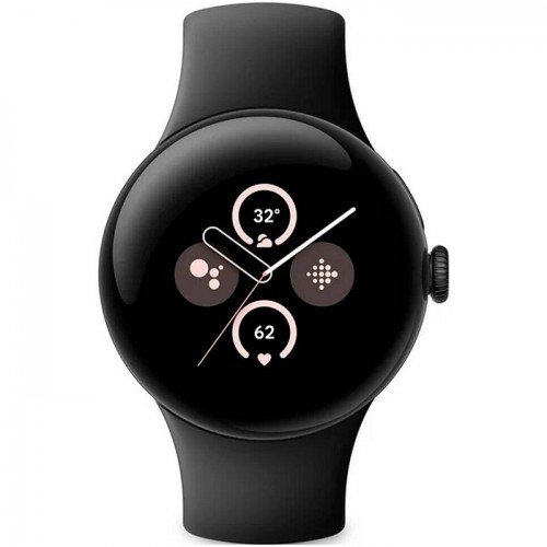 Google Pixel Watch 2 LTE Smartwatch, 41mm Diameter, Custom 3D Corning Gorilla Glass 5 Display, Qualcomm SW5100 Processors, BT5.0, Black Aluminum Case Obsidian Active Band-LTE G4TSL