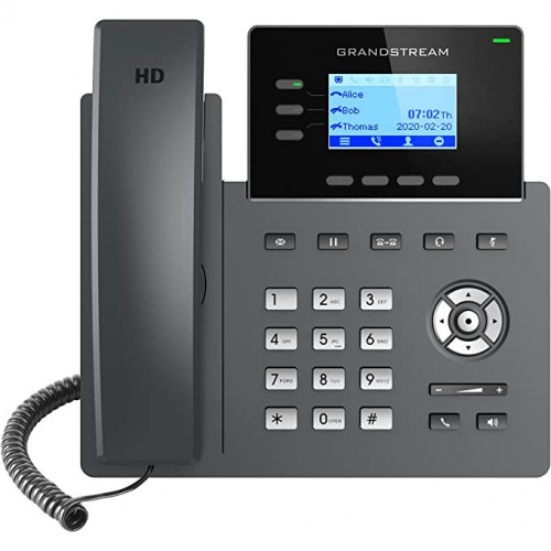 Grandstream GRP2603P 3 Line IP Phone 6 SIP Accounts 132x48 Backlit Screen HD Audio Powerable Via POE