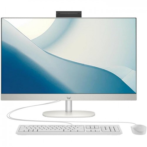 HP Intel Core i7-1355U Screen Size 23.8 Non Touch Memory 16GB DDR4-3200MHZ Storage 512 SSD Graphic Intel -Software Windows 11PRO Wire Keyboard & Mouse Color WHITE 24-CR-0127NH