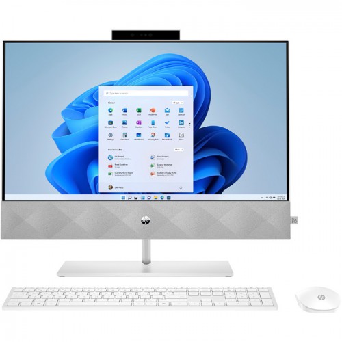HP Pavilion Intel Core i5 Screen Size 23.8 NON-Touch Memory 16GB DDR4-3200MHZ Storage 1TB HDD + 256 SSD 2GB VGA Graphic Intel Software Windows 11 HOME Wire Keyboard & Mouse Color White 24-K1305ST