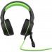 HP Pavilion Gaming Headset 400, Sleek Gaming Head-Band, with Microphone, Wired 3.5mm jack, Black/Green, 4BX31AA