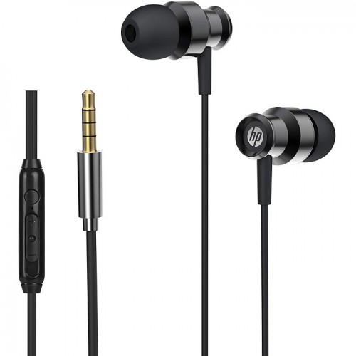HP-DHH-3111-Black-Music Headset With Mic In-Ear Stereo Headphones with Volume Control and Microphone, Black.