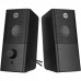 HP DHS-2101 12W 2.0 Channel Micro USB Bookshelf Speaker - Black