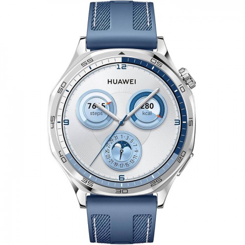Huawei Watch GT 5 46 mm Smartwatch, 1.43" Amoled 326 PPI display, New Running and Cycling Mode, GPS, Health Monitor, 14 Days Battery Life, iOS and Android, Blue Watch GT 5 BL