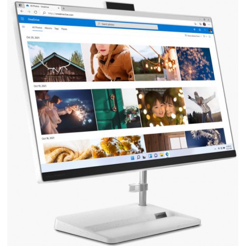 Lenovo Aio Intel Core i7-13620H Gen Screen Size 23.8 Touch Memory 16 GB DDR4-3200MHZ Storage SSD 512 GB Graphic 4GB VGA MX 550 Software Windows 11 Pro Wireless Keyboard & Mouse FHD RGB Camera and Microphone Color White One Year Warranty 24IAP7