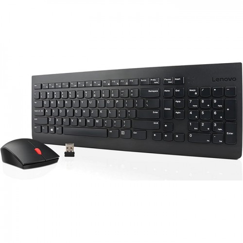 Lenovo 510 Wireless Keyboard & Mouse Combo Black, 2.4 GHz Nano USB Receiver, Full Size, Island Key Design, Left or Right Hand, 1200 DPI Optical Mouse, Arabic Black, GX30N81775