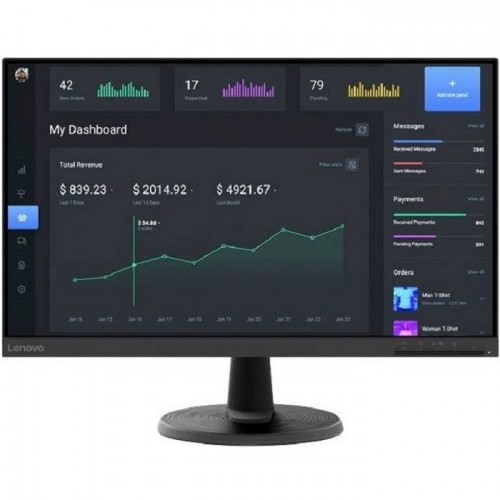 Lenovo C24-40 23.8 VA FHD Flat Monitor, 75Hz Refresh Rate, 5ms Response Time, 16 9 Aspect Ratio, 16.7 Million Color Support, WLED Backlight, Tilt Angle, 8 Color Depth, HDMI, Black | 63DCKAT6UK