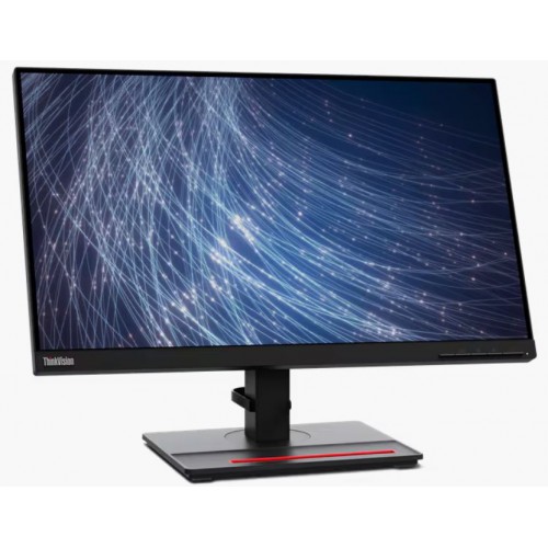 Lenovo T24m-29 23.8 Inch FHD IPS Monitor 4 ms HDMI 1.4 + DP 1.2 + DP out + USB Type-C + Ethernet 3-side borderless High Adjustment Pivot Stand - Raven Black 3 Year Warranty 63A5GAT6UK