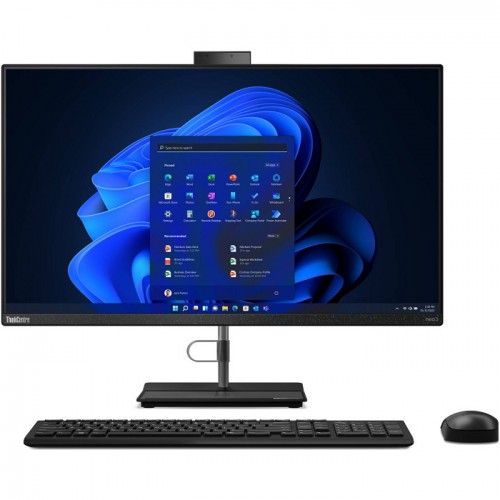 Lenovo ThinkCentre neo 30a 27 AIO PC, 27 Inch FHD IPS Display, Intel Core i5-12450H, 8GB RAM, 512GB SSD, Intel UHD Graphics, English (UK) USB Calliope Keyboard & Mouse, FreeDOS, Black 12CA004QGP