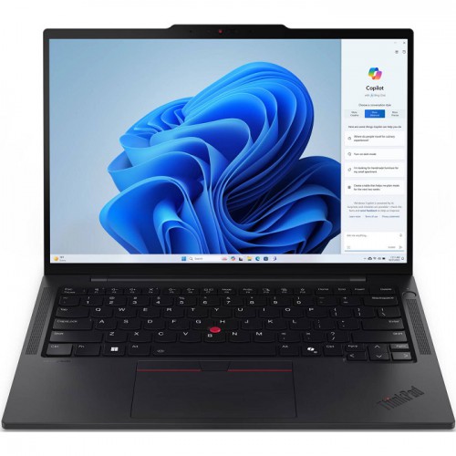 Lenovo ThinkPad T14s Gen5 21LS000CGR Laptop, 14-Inch WUXGA IPS 60Hz Display, Intel Core Ultra 7 155U, 16GB RAM, 512GB SSD, Intel Graphics, Backlit Keyboard Arabic, Windows 11 Pro, Black (Middle East Versions)