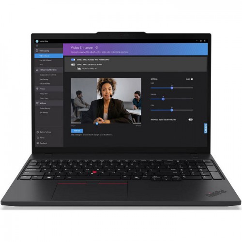 Lenovo ThinkPad T16 Gen3 21MN000DGR Laptop, 16-Inch WUXGA IPS Display, Intel Core Ultra 7 155U, 16GB Base DDR5 RAM, 512 GB SSD M.2 2280 NVMe G4, Integrated Graphics, Backlit Keyboard Arabic w/NumPad Windows 11 Pro, Black (Middle East Version)