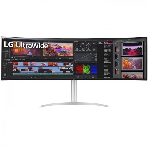 LCD Monitor 49 Nano IPS DQHD (5120X1440)USB Type-C (96W Power Delivery)10WX2 Nvidia Sync Compatible, AMD FreeSync Premium Pro,144Hz Refresh Rate, 5ms GTG,TUV Eyesafe Ambient Light Sensor 49WQ95C-W