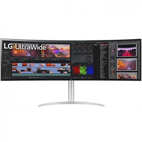 LG 49 Inch UltraWide Dual QHD Curved Monitor–144Hz Nano IPS, 5ms, HDR10, 32:9 Aspect, 178° View, White 49WQ95C-W