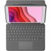 Logitech Combo Touch Keyboard Case for iPad Air (7th) UK QWERTY Layout, Detachable Backlit Keyboard with Trackpad, Smart Connector–Grey, A2197