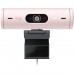 Logitech Brio 500 Full HD 1080p webcam with light correction, auto-framing, and Show Mode Rose Pink 960-001421