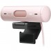 Logitech Brio 500 Full HD 1080p webcam with light correction, auto-framing, and Show Mode Rose Pink 960-001421