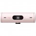 Logitech Brio 500 Full HD 1080p webcam with light correction, auto-framing, and Show Mode Rose Pink 960-001421