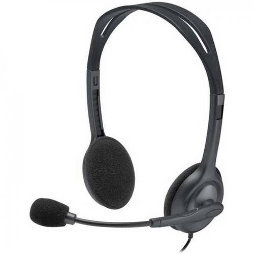 Logitech H111 3.5mm Analogue Stereo Headset with Boom Microphone - Black