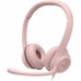 Logitech H390 USB Computer Headset With enhanced digital audio and in-line controls Rose 981-001281