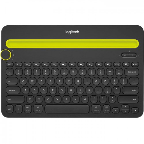 Logitech K480 Bluetooth Multi-Device Keyboard Switch typing between your computer, phone and tablet 920-006380