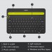 Logitech K480 Bluetooth Multi-Device Keyboard Switch typing between your computer, phone and tablet 920-006380