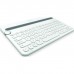 Logitech K480 Bluetooth Multi-Device Keyboard Switch typing between your computer, phone and tablet White 920-006381