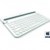 Logitech K480 Bluetooth Multi-Device Keyboard Switch typing between your computer, phone and tablet White 920-006381