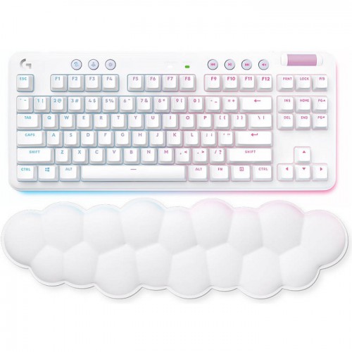 Logitech G715 Wireless Mechanical Gaming Keyboard, With Lightsync RGB, Lightspeed,  English US Layout, White Mist 920-010465