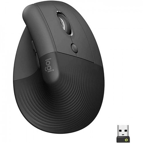 Logitech Lift Vertical Ergonomic Mouse Day-long comfort, great for small to medium-sized hands Graphite 910-006473