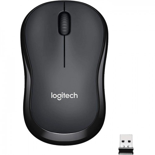 Logitech M221 Silent Wireless Mouse–2.4GHz USB Nano Receiver, Ultra-Quiet Clicks, 18-Month Battery–Charcoal