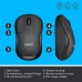 Logitech M221 Silent Wireless Mouse–2.4GHz USB Nano Receiver, Ultra-Quiet Clicks, 18-Month Battery–Charcoal