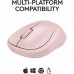 Logitech M240 Silent Bluetooth Mouse Rose–Wireless, Compact, 18-Month Battery, Silent Clicks, Multi-OS Compatibility, Smooth Tracking