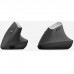 Logitech MX Vertical Ergonomic Wireless Mouse, Multi-Device, Bluetooth or 2.4GHz Wireless with USB Unifying Receiver, 4000 DPI Optical Tracking, 4 Buttons, Fast Charging, Laptop/PC/Mac/iPad OS- Black