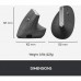 Logitech MX Vertical Ergonomic Wireless Mouse, Multi-Device, Bluetooth or 2.4GHz Wireless with USB Unifying Receiver, 4000 DPI Optical Tracking, 4 Buttons, Fast Charging, Laptop/PC/Mac/iPad OS- Black