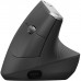Logitech MX Vertical Ergonomic Wireless Mouse, Multi-Device, Bluetooth or 2.4GHz Wireless with USB Unifying Receiver, 4000 DPI Optical Tracking, 4 Buttons, Fast Charging, Laptop/PC/Mac/iPad OS- Black