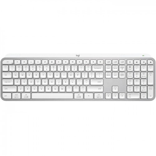 Logitech MX Keys S Advanced Wireless Illuminated Keyboard, Bluetooth Low Energy Tehcnology or Logi Bolt USB Receiver, English (US) Layout, Pale Gray 920-011564