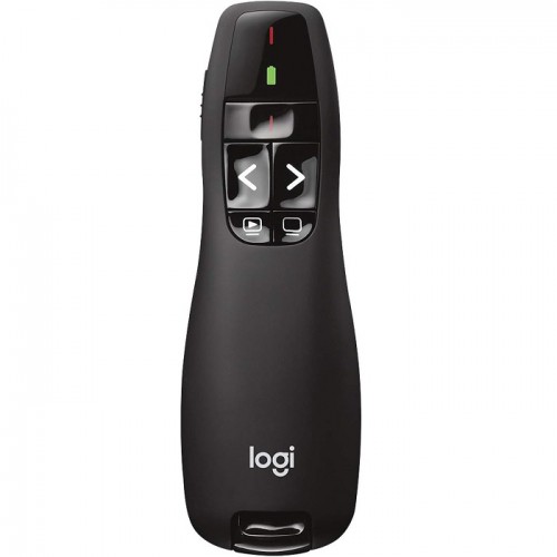 Logitech Wireless Presenter R400, Wireless Presentation Remote Clicker with Laser Pointer, Black