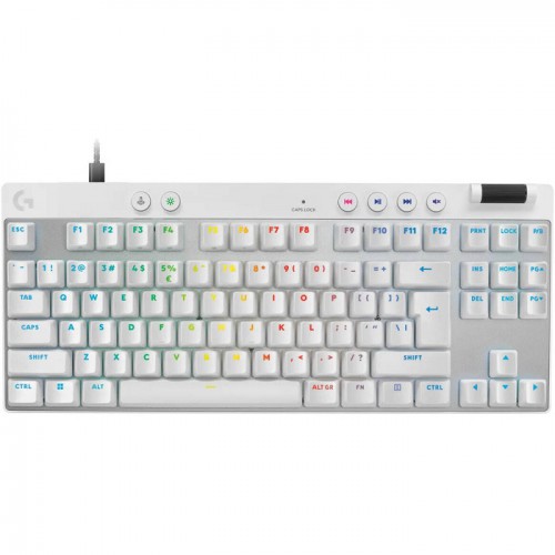 Logitech Pro X TKL Rapid Wired Gaming Keyboard- Analog Switches White 920-013242
