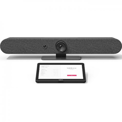 Logitech Rally Bar Mini All-in-One Webcam, Up to 4k Display Resolution, PTZ Camera, Zoom/Tilt/Pan, Graphite 960-001340