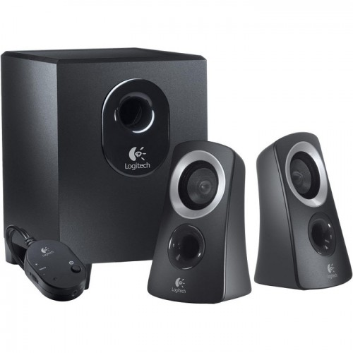 Logitech Z313 2.1 Multimedia Speaker System With Subwoofer, 50 Watts Peak Power, Strong Bass, 3.5Mm Audio Inputs, Control Pod, Pc/Ps4/Xbox/Tv/Smartphone/Tablet/Music Player Black, 980-000447