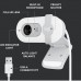 Logitech Brio 100 Full HD 1080p webcam with auto-light balance, integrated privacy shutter, and built-in mic White 960-001617