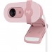 Logitech Brio 100 Full HD 1080p webcam with auto-light balance, integrated privacy shutter, and built-in mic Rose 960-001623