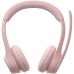 Logitech Zone 300 Wireless Bluetooth Headset – Noise-Cancelling Microphone, Multi-OS Compatibility (Windows/Mac/Android/iOS), 20-Hour Battery–Rose
