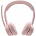 Logitech Zone 300 Wireless Bluetooth Headset – Noise-Cancelling Microphone, Multi-OS Compatibility (Windows/Mac/Android/iOS), 20-Hour Battery–Rose