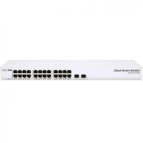 MikroTik CRS326-24G-2S+RM 24 Gigabit port switch with 2 x SFP+ cages in 1U rackmount case, Dual boot (RouterOS or SwitchOS)