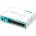 MikroTik hEX lite 5x Ethernet, Small plastic case, 850MHz CPU, 64MB RAM, Most affordable MPLS router, RouterOS L4