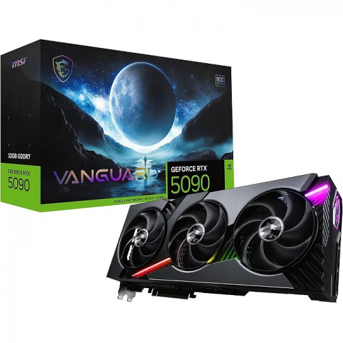 MSI Gaming RTX 5090 32G Vanguard SOC–32GB GDDR7, 512-bit, 2527 MHz, NVIDIA Blackwell, DisplayPort 2.1a, HDMI 2.1b, Extreme Performance GPU