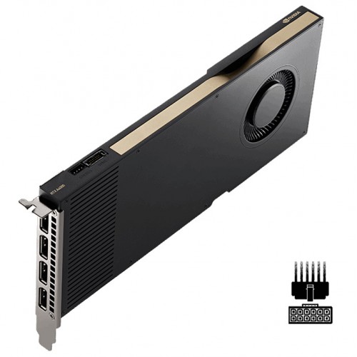 PNY NVIDIA RTX A4000 Video Card, 16GB RAM, PCI Express 4.0 x16, 4x DisplayPort 1.4a VCNRTXA4000-SB