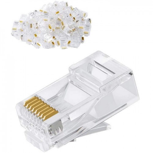 RJ45 Connector Ethernet Cable Crimp Connectors UTP Network 100-Pack