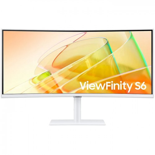 Samsung ViewFinity S65TC 34 Inch UWQHD Curved Monitor–100Hz, 1000R Curve, FreeSync, KVM Switch, Built-In Speakers, White LS34C650TAMXUE